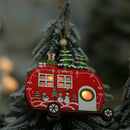 Christmas Tree Decorations Festival Led Light Wood Car Star for Home Hangin