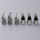 6x Wooden Bangle Bracelet End Cap Beads Jewelry Making Findings Accessories