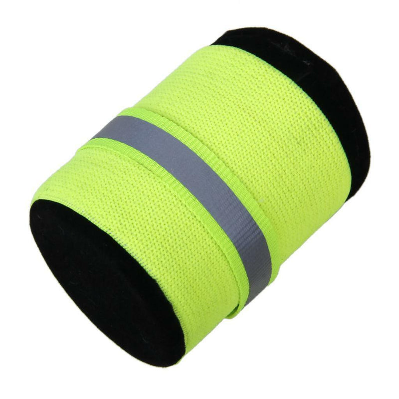 2x Green Elastic Pet Dog Leg Bands Knee Protector With Reflective Strips L