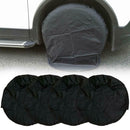 4pcs 32inch Wheel Tire Covers for RV Truck Car Camper Trailer (Black)
