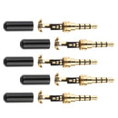 5 Pieces 3.5mm 1/8" TRRS Stereo Male Audio Jack Plug Connector for Headset