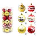 24pcs Christmas Tree Baubles Balls Decor Ornament Xmas Wedding Party Decorati Hn