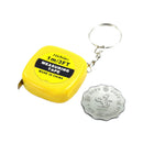 Mini Keychain Key Ring Easy Retractable Steel Tape Measure Pull Ruler 1m 0hau