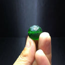14mm Green Gem Glass Moldavite Meteorite Impact Class Czech Meteorite Bead Decor