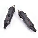 2Pcs 12V Universal Male Car Cigarette Lighter Socket Plug Connector 15A Fused TO