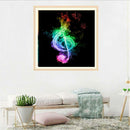 5D DIY Full Drill Diamond Painting Colorful Musical Note Cross Stitch Craft
