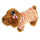 pet stripe Clothes Dogs vest Casual T-shirt Orange XL