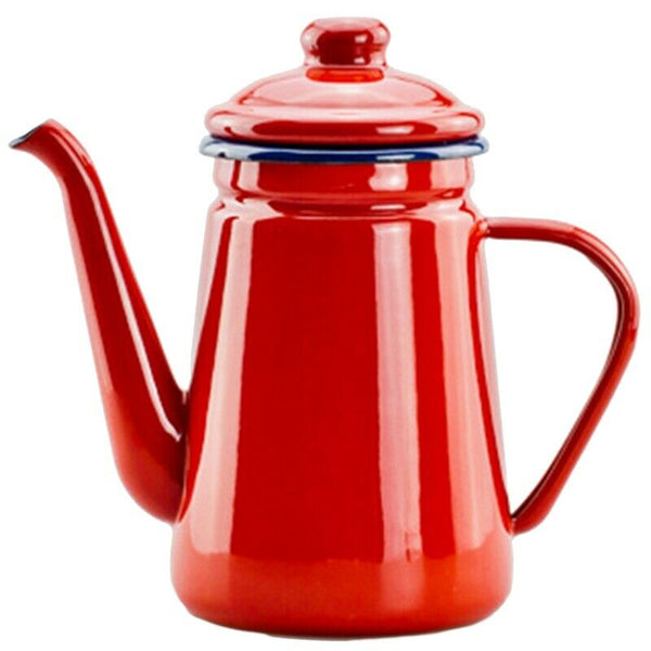 1.1L Enamel Coffee Pot Hand Tea Kettle Induction Cooker Gas Stove Universal