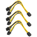 3x 18AWG PCI Express 6pin To Dual  GPU Video Card Power Cable