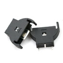 5x CR2032/CR2025 Half-Round Battery Coin Button Cell Socket Holder Case Black FT