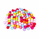 100PCs Acrylic Spacer Beads Round Mixed 10mm(3/8 inch)Dia. Y8E8