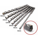 6Pc 6-16Mm160Mm Round Handle Two Pit Two-Slot Electric Hammer Drill Bit Imp