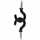 1.1"Cup Mug Hooks Shouldered Metal Screw-in plastic coated Hanging black 25