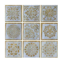 9pcs/set Walls Painting Layering Stencils Scrapbooking Template Embossing H U8S9