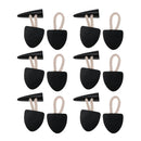 6x Retro Style Black Leather Horn Toggle Buttons Duffle Coat Craft Decor DIY