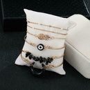 6pcs Women Boho Bracelet Punk Style Pineapple Stone Moon Bangle Birthday Jewelry