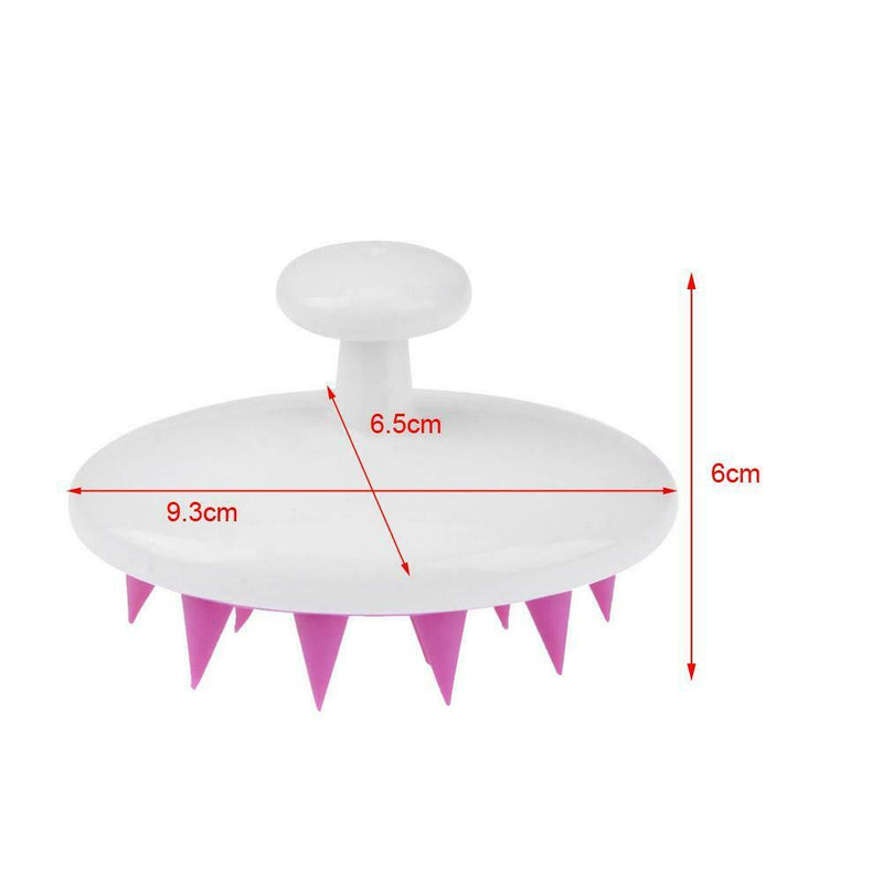 Silicone Head Hair Washing Round Comb Scalp Massage Antiskid Hairbrush A