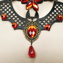 Steampunk Lace Bat Choker Crystal Beads Collar Pendant Necklace Gothic JewelrB&X