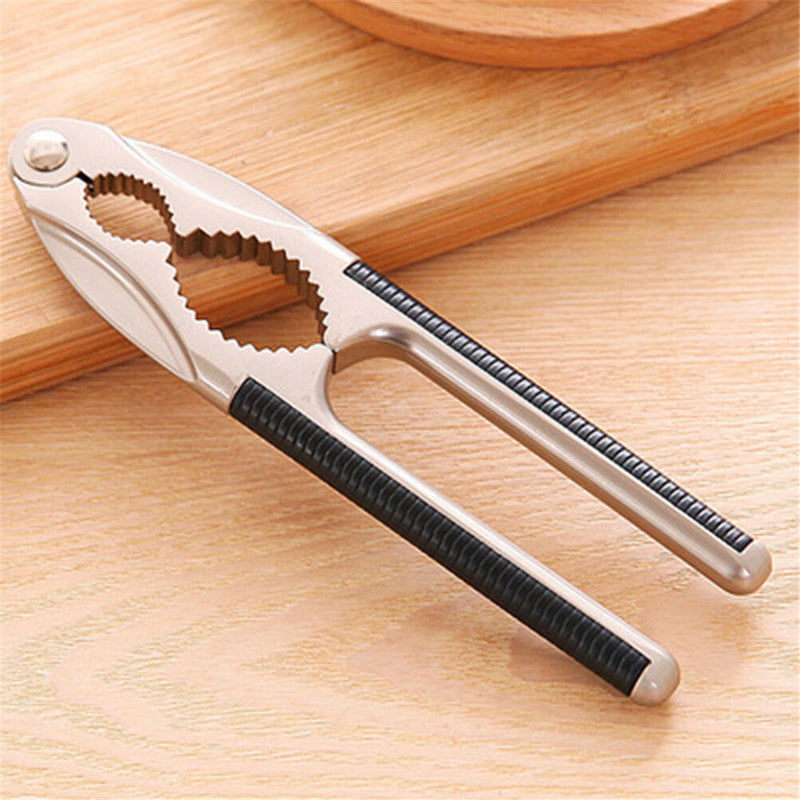 1pc Practical Stainless Steel Nutcracker Sheller Walnut Cracker Plier Crusher 3C