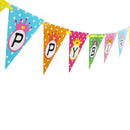 Happy Birthday Paper Flag Letter Bunting Banners Baby Kids Party Decoration