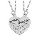 Mother Daughter Forever 2 Part Love Break Heart Pendent Friendship Necklace Y3L5
