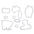 Pig Silicone Clear Stamp+Metal Cutting Dies Stencil Frame Scrapbook Decor