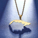 Cuba Map Country Pendant Necklace Flag Map Necklace Chain Jewelry Maps N2C2