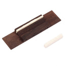 Beige Bone Saddle Nut Slotted Rosewood Bridge for Uke Ukulele Guitar Parts