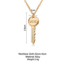 Fashion Women Key Love Long Chain Pendant Choker Necklace Punk Jewelry Gif@