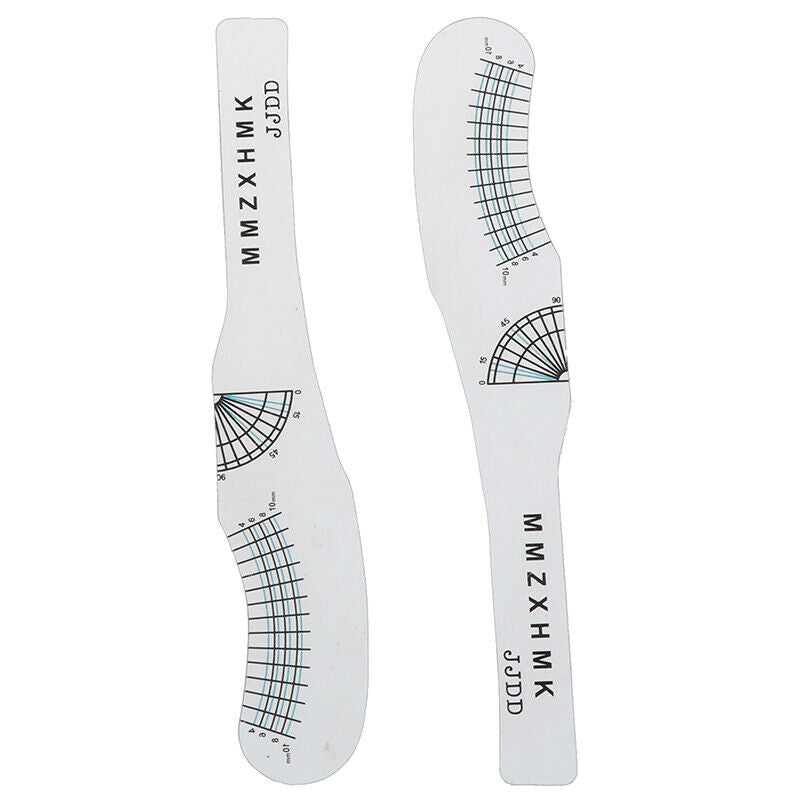 2Pc Eyelash Extension Styling Ruler Measuring Ruler Tool Before & After Lash  Kw