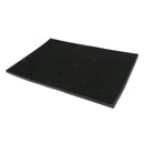 Bar Runner Rubber Rectangle Spill Mat Black Home Cocktail Party Pub 45x30cm