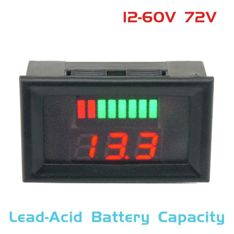 72V DC Digital Lead Acid Battery Capacity LED Indicator Voltmeter Tester