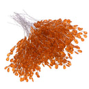50pcs Acrylic Crystal Bud Branches Artificial Flower Twigs For Party Orange
