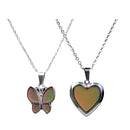2pcs Charm Color Changing Mood Locket Pendant Necklace Fashion Jewelry Gift