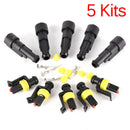 5Pcs Car Waterproof Electrical Connector Terminal 1Pin Way Wire Blade Fus S Gw