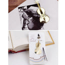 Metal Bookmark Musial Piano Guitar Bookmark for Book Creative Gift Stationery BX