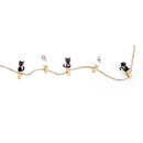 Cat wooden clips with hemp rope photo clip wood paper clip for bag DIY tools FT