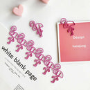 5Pcs/lot Pink Flamingo Bookmark Planner Paper Clip for Book Stationery School 3C