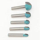 1X(5 Pcs Set 6-Handle Ball Milling Cutter Round Bottom Lace Cutter Round He
