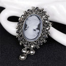 Cameo Victorian Styles crystal Weddings Party Women Pendant Brooches Pin SE