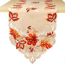 Embroidered Maple Leaves Table Runner Fall Thanksgiving Table Runner Home Decor