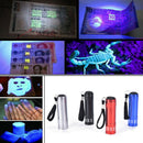 Mini UV Ultra Violet 9 LED Flashlight Blacklight Light Inspection Lamp Tor3C