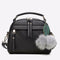 Women Messenger Handbag Shoulder Bag PU Leather Satchel Sling Bag/Black A#S