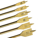 6pcs/Set Titanium Coating Hex Shank Spade Bits Flat Boring Bit Wood Drill B D3E2