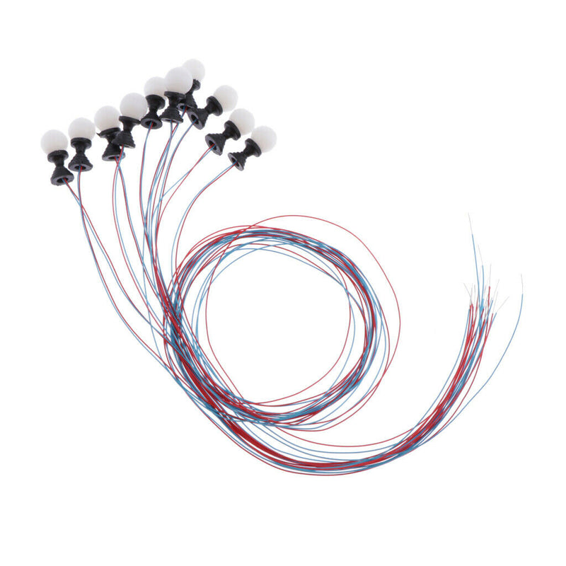 10Pc Street Light Leds Lamp Post for Train Park LANDSCAPE Layout Decor 1:100