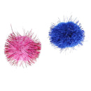 50pcs Glitter Pom Poms Assorted Colours 35mm pompoms Tinsel Kitten Cat Toys
