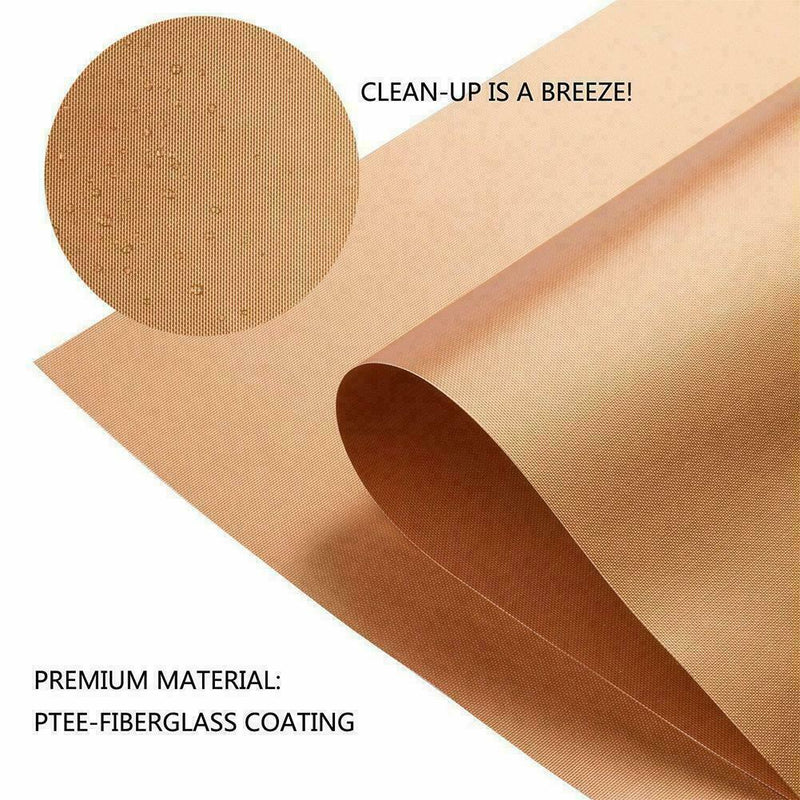 1 Reusable Copper Universal Teflon Oven Cooker Liner Baking Lining BBQ Mat P1F7