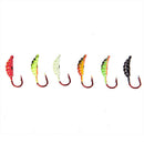 6Pcs 23mm/1.5g Ice Fishing Lure Maggot Worm The New Metal Bait Ice Mini Jig ME