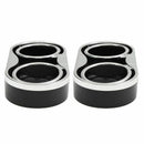 2x Water Cup Slot Non-Slip Carbon Fiber Look Mat Accessories Black Car Auto