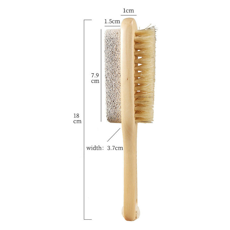 Portable Foot File Pumice Stone Calluses Remover Pedicure Brush W/ Hanging Strap